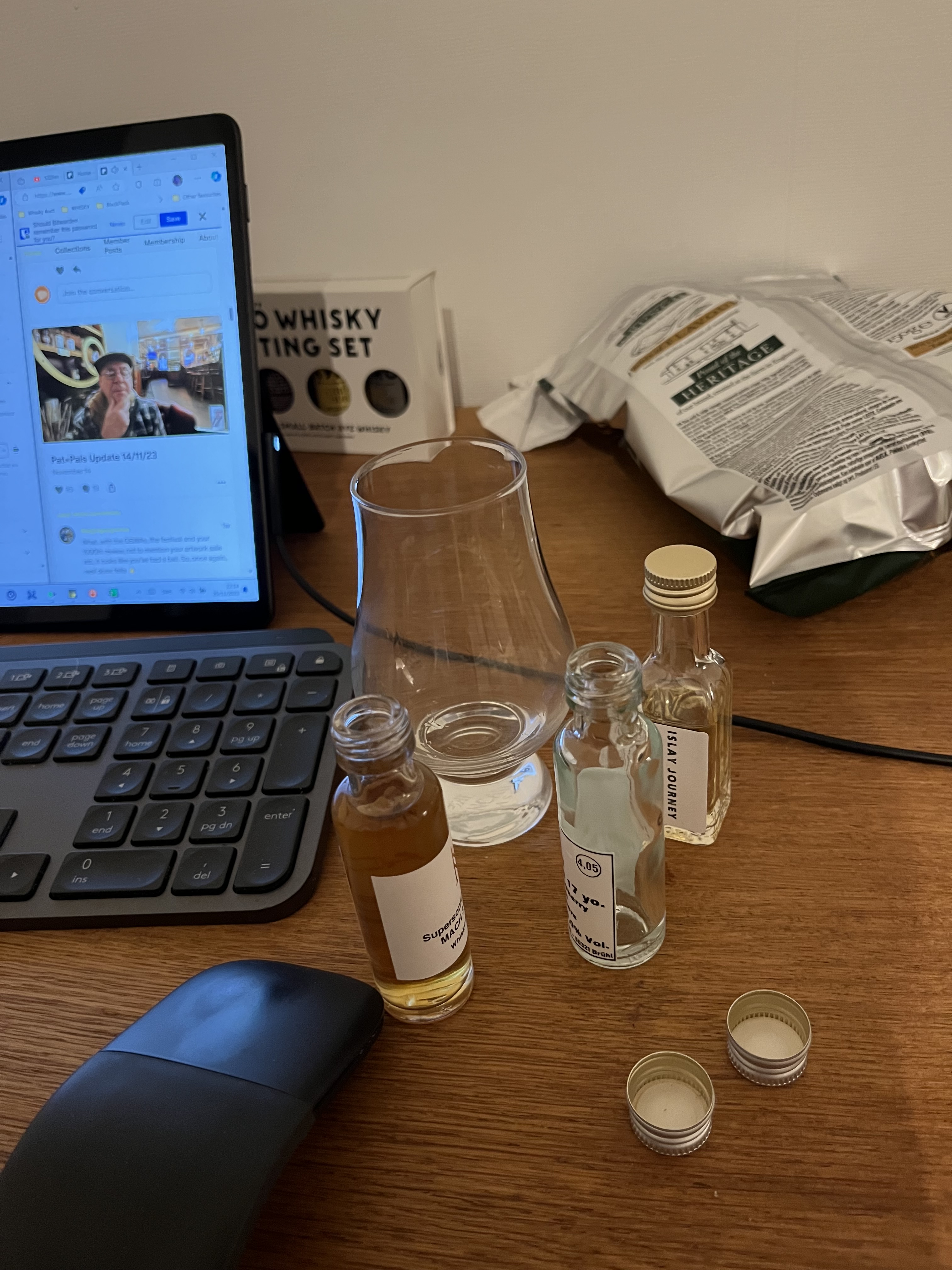 Blended malts in a Paris airbnb